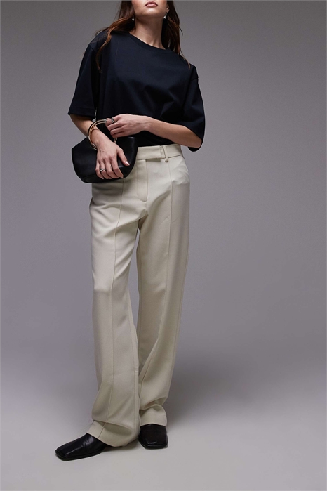 Брюки с зауженными брючинами и мелкими складками артикул 138202508