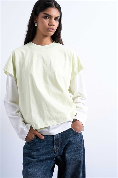 Двухслойная футболка в стиле скейтеров артикул 150598140