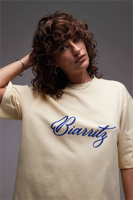 Футболка-оверсайз с принтом из Биаррица артикул 147562107