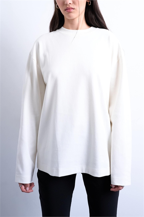 Футболка-скейтер с длинным рукавом из ткани интерлок премиум-класса артикул 147630679