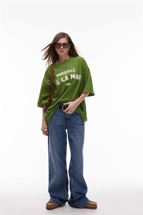 Футболка оверсайз с принтом De La Mar артикул 140260183