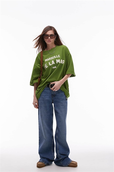 Футболка оверсайз с принтом De La Mar артикул 147404794