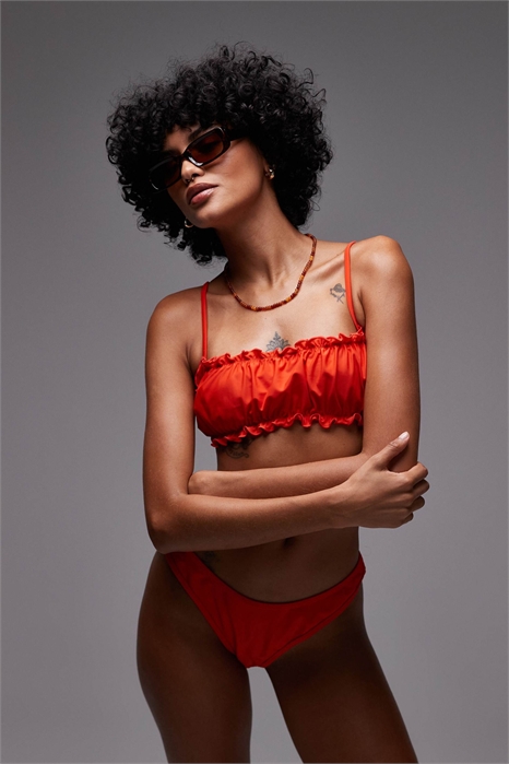 Бикини-трусики с высоким вырезом и оборками, Майами артикул 140470541