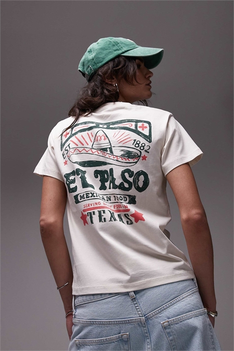 Футболка прямого кроя с принтом «Texas El Paso» артикул 138639290
