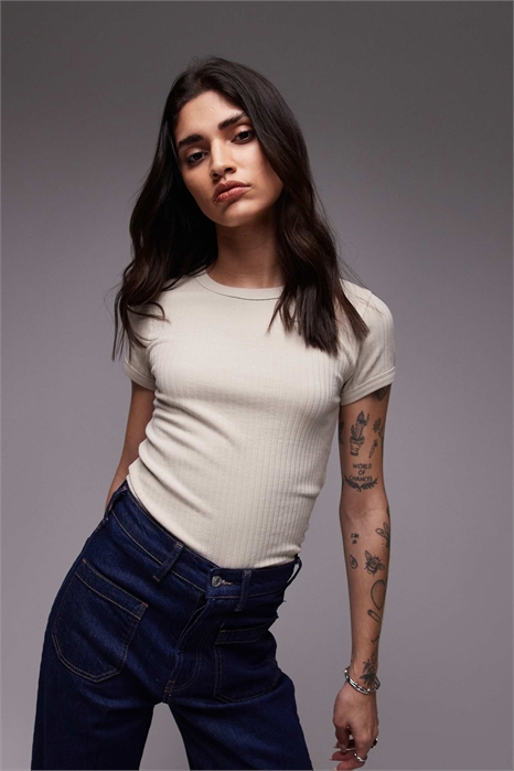 Футболка с широкими ребрами артикул 140701899