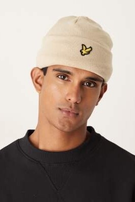 Шапка из хлопка и мериносовой шерсти артикул 150410338