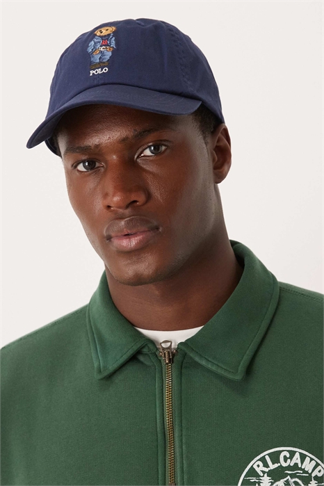 Бейсболка из твила с логотипом медведя артикул 152231046