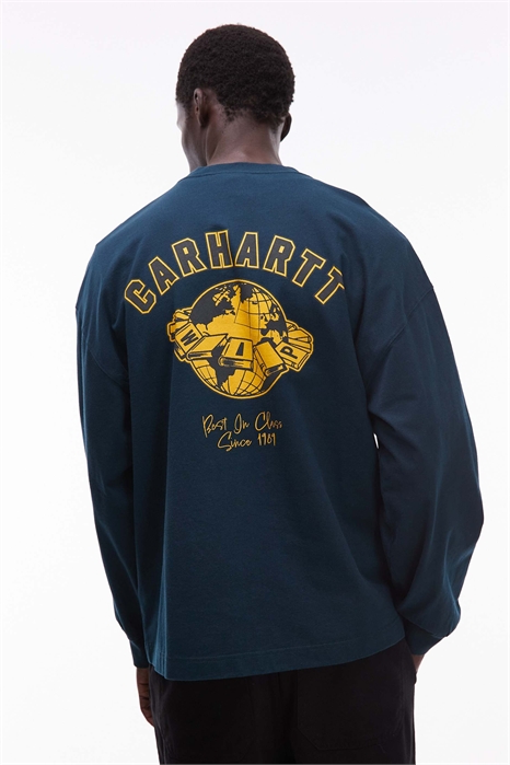 Футболка с принтом на спине, свободного кроя и длинными рукавами мирового класса артикул 148713460