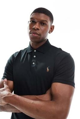 Поло с логотипом из хлопка Пима, индивидуальный крой артикул 140859039