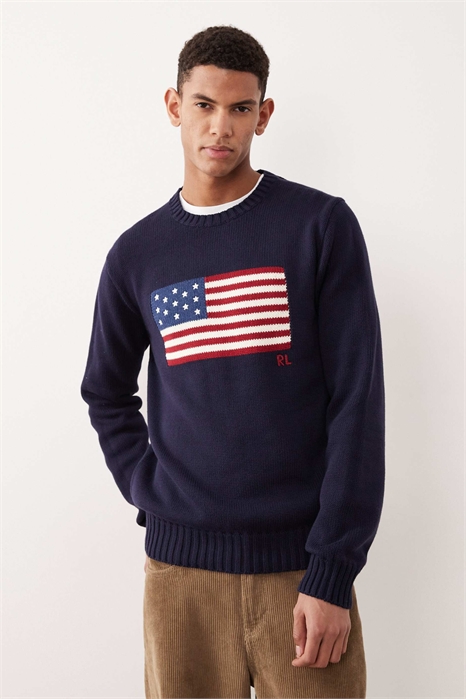 Большой свитер из хлопка с узором «коса» артикул 152230951