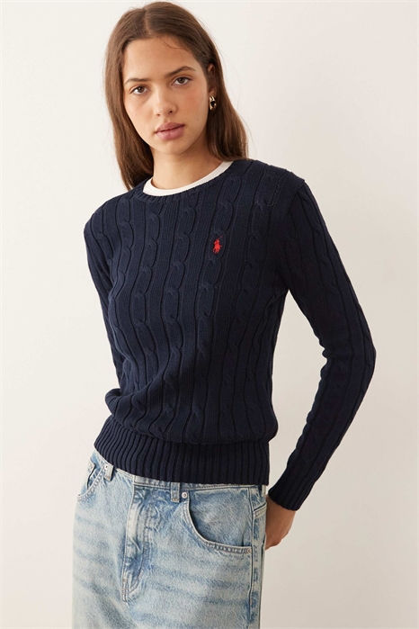 Свитер из хлопка с косами и логотипом в виде иконки Джулианны артикул 152313253