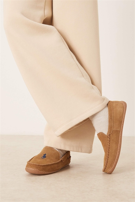 Замшевые тапочки Brenan с логотипом в виде значка артикул 148784905