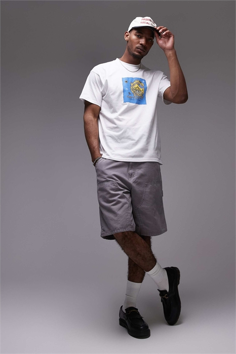 Шорты с двойным вырезом на коленях артикул 141526732