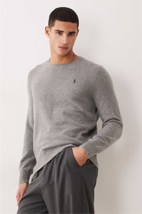 Свитер из шерсти с логотипом в виде значка артикул 152230945