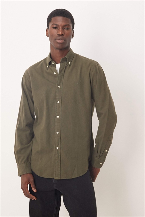 Рубашка из ворсованной фланели с логотипом в виде значка и индивидуальной посадкой артикул 148371223