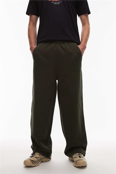 Широкие джоггеры с двойными отворотами на коленях артикул 148887078