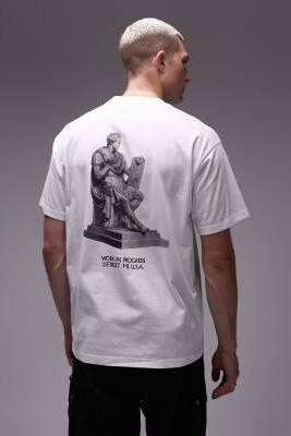 Футболка Arcan свободного кроя с принтом на спине артикул 146695410