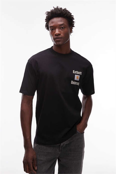 Футболка свободного кроя с надписью «Schooling Heart» артикул 148713494