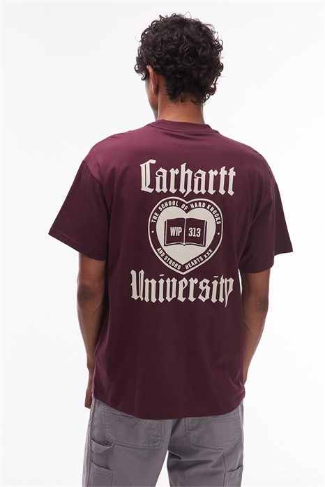 Школьная футболка свободного кроя с принтом на спине артикул 148713463