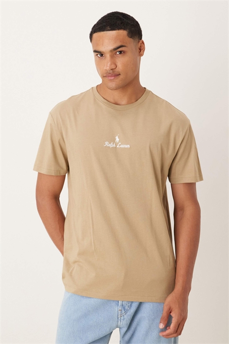 Футболка с логотипом в виде иконки с центральным шрифтом, классический крой оверсайз артикул 148378718