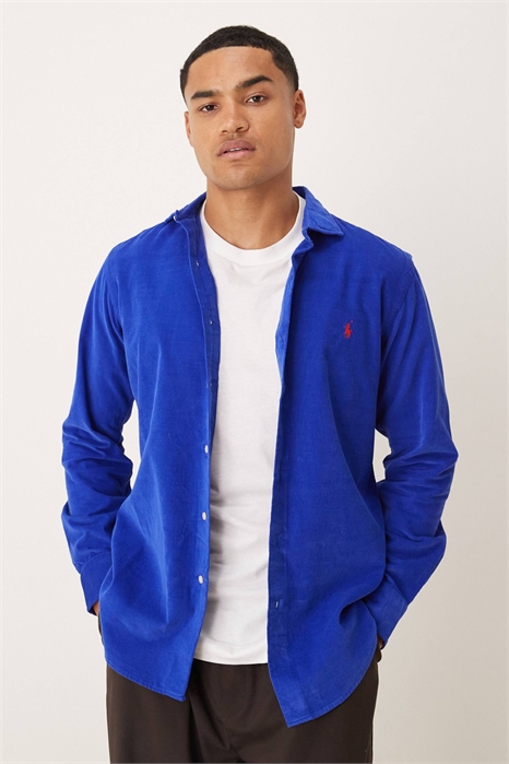 Рубашка из вельвета с логотипом в виде значка, сшитая на заказ артикул 148251619