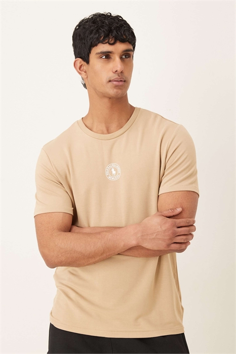 Футболка с коротким рукавом и логотипом в виде герба артикул 154158065