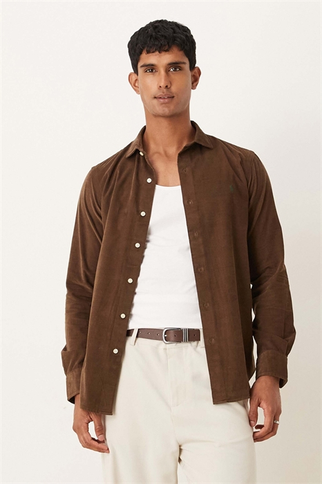 Рубашка с длинными рукавами и облегающим кроем артикул 148251616