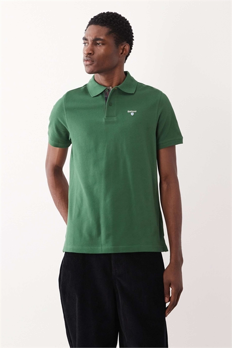 Поло с логотипом из пике в клетку с короткими рукавами артикул 154715362