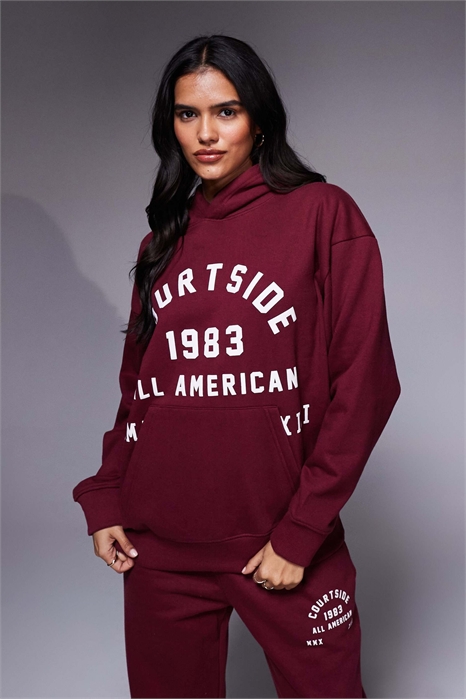 Свитшот с капюшоном большого размера co-ord артикул 151187959