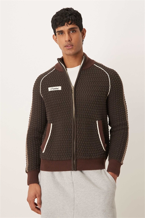 Спортивная куртка из трикотажа на молнии артикул 154082806