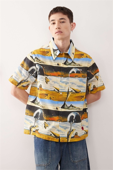 Рубашка с принтом по всей поверхности артикул 143727142