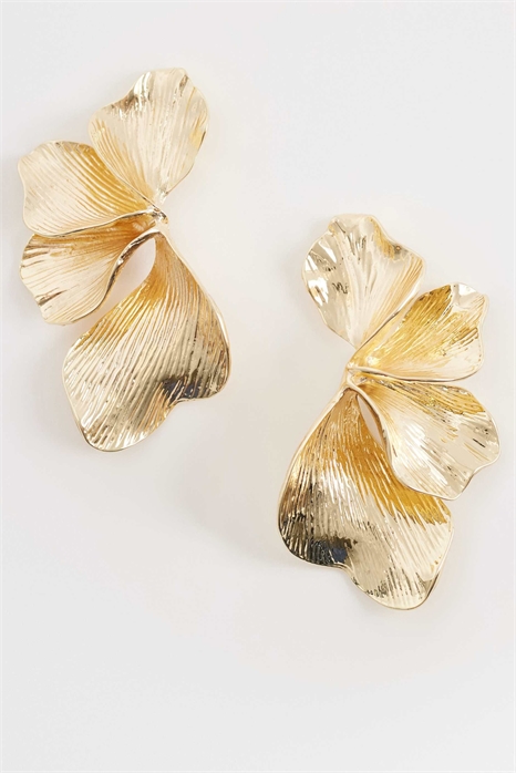 Серьги с крупными цветочными мотивами артикул 155001999