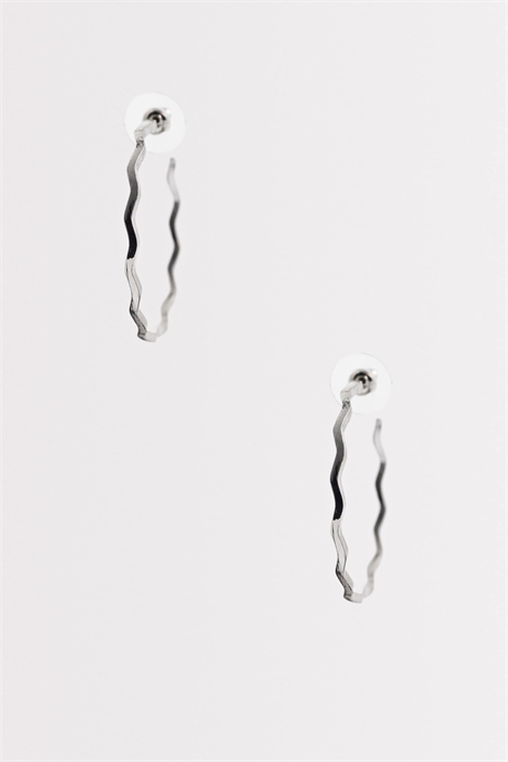 Серьги-кольца в виде волн артикул 155002007
