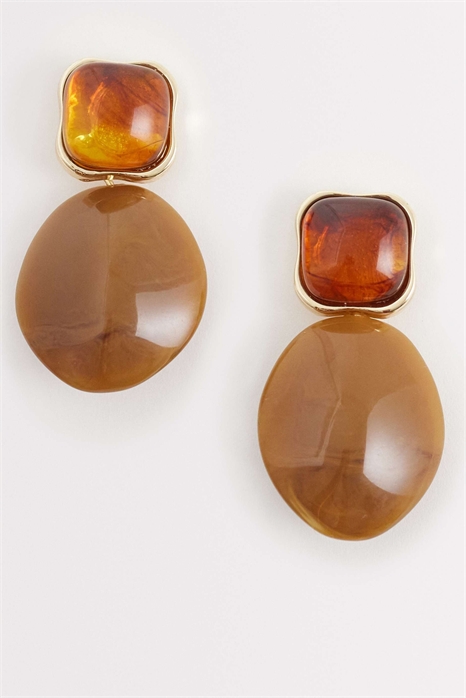 Серьги-гвоздики с капельками из искусственного камня артикул 155001934