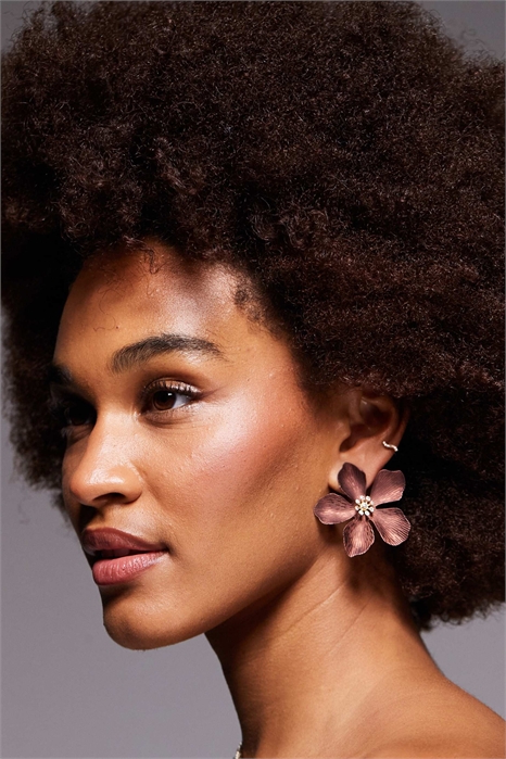 Серьги с изображением цветка мафлорры артикул 153401518