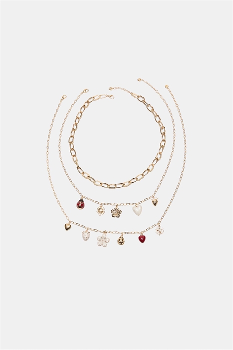 Набор из 3 ожерелий с разнообразными подвесками артикул 156033507
