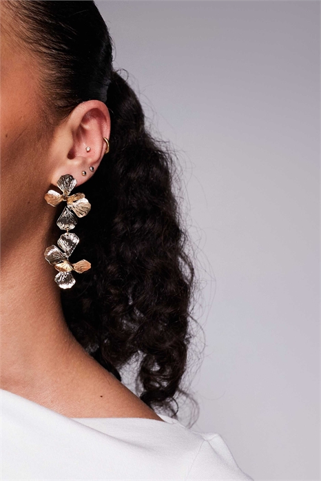 Броские серьги с подвесками в виде цветков кармелии артикул 153401551