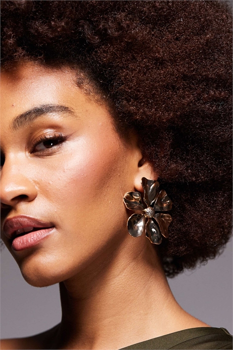Серьги «Расплавленный цветок» от Tahllia артикул 153401536