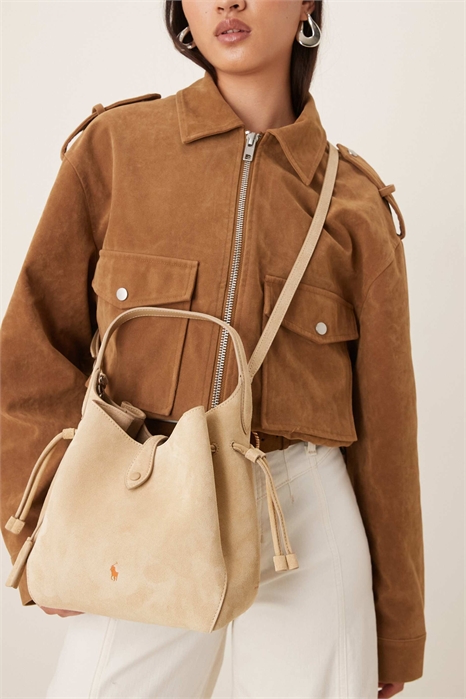 Сумка через плечо из 100% замши артикул 153249340