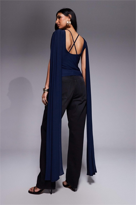 Топ из сетки с капюшоном артикул 155092751