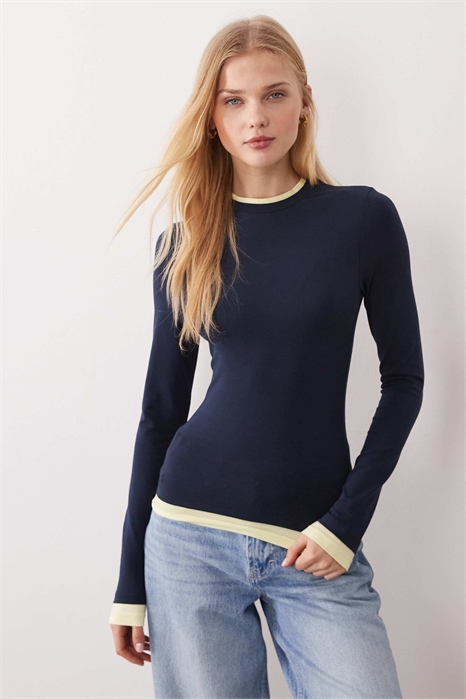 Двухслойная кофта с длинными рукавами артикул 155426450