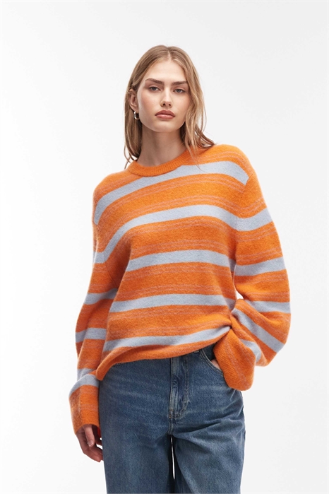 Свитер с круглым вырезом из смеси шерсти и альпаки артикул 155057482