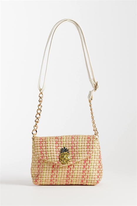Сумка через плечо с плетеным узором в виде ананаса артикул 155394039