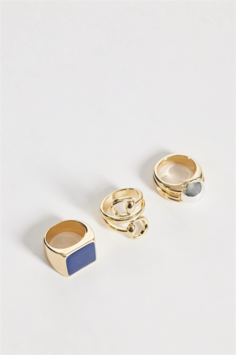 Набор из 3 ярких колец артикул 155708608
