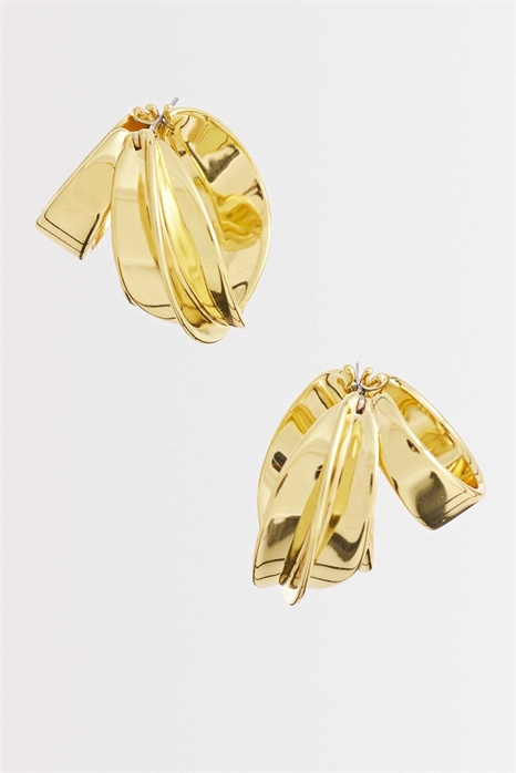 Роскошные серьги-кольца с крупным завитком артикул 155223565