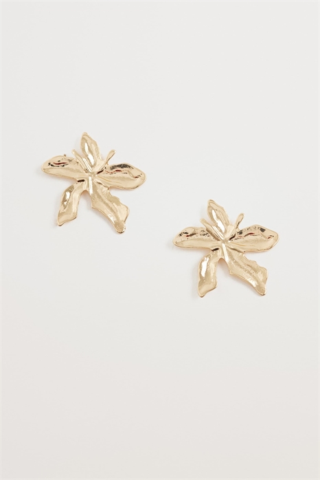 Серьги с тропическими цветами артикул 154012187