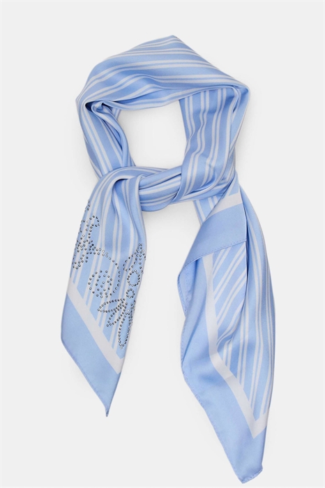 Шарф с диагональной полоской и элементами артикул 156088882