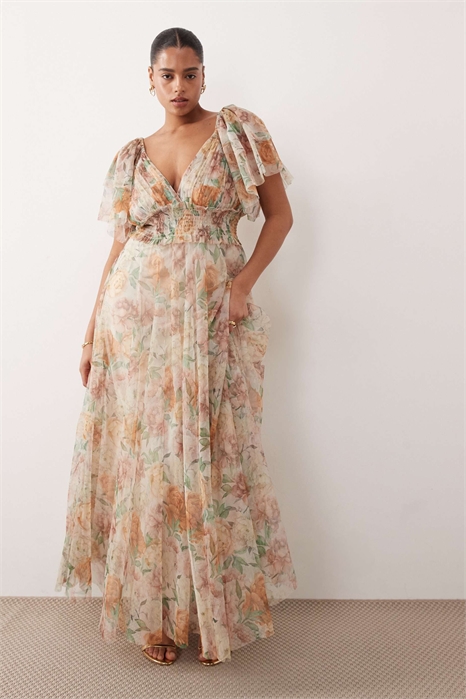 Макси-платье из тюля артикул 154416415