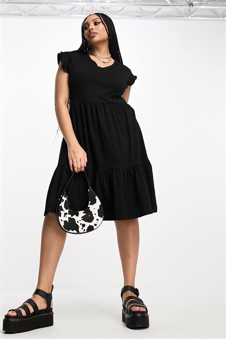 Мини-платье с воланами артикул 128911256