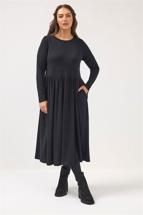 Макси-платье с пеплумом артикул 155896489